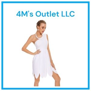 Source Unknown White One-Shoulder Dress